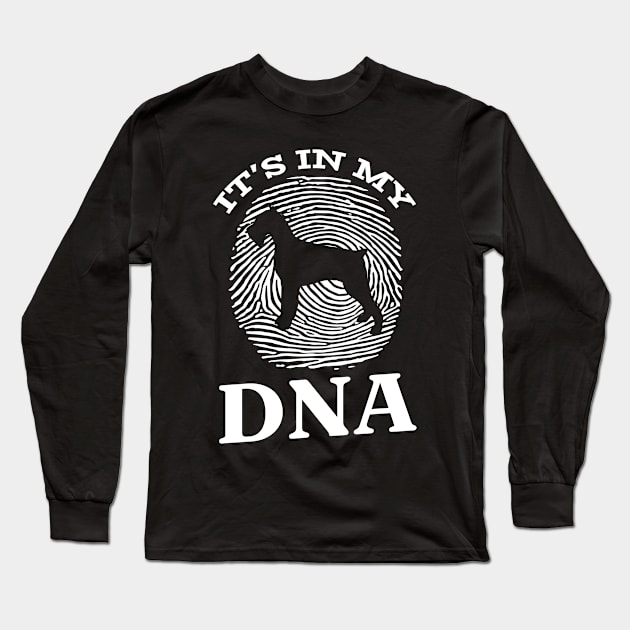 Giant Schnauzer It`s In My DNA Fingerprint Giant Schnauzer Long Sleeve T-Shirt by Shirtjaeger